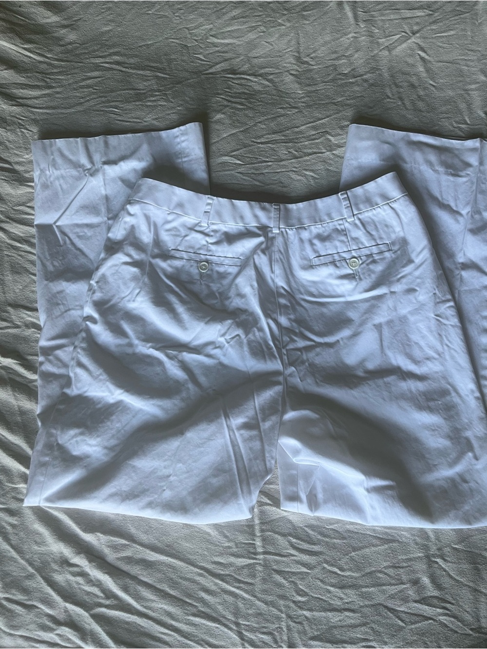 Brooks Brothers White Cotton Women's Casual Pants
